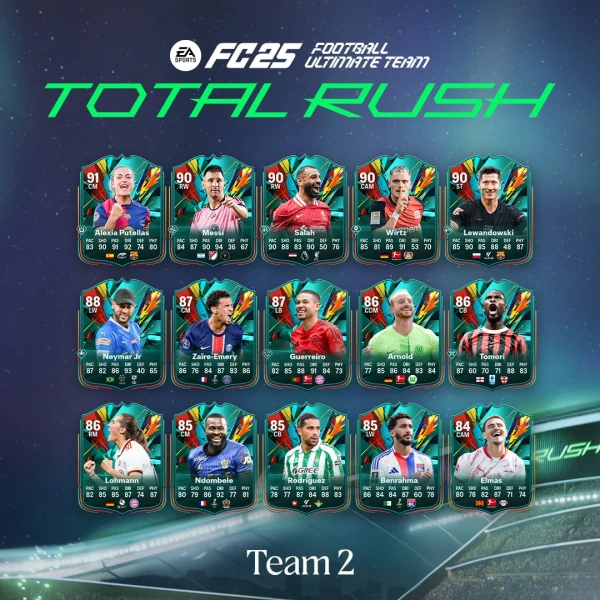 2nd Week Best Team for 'Total Rush' Rarity in EA FC 25